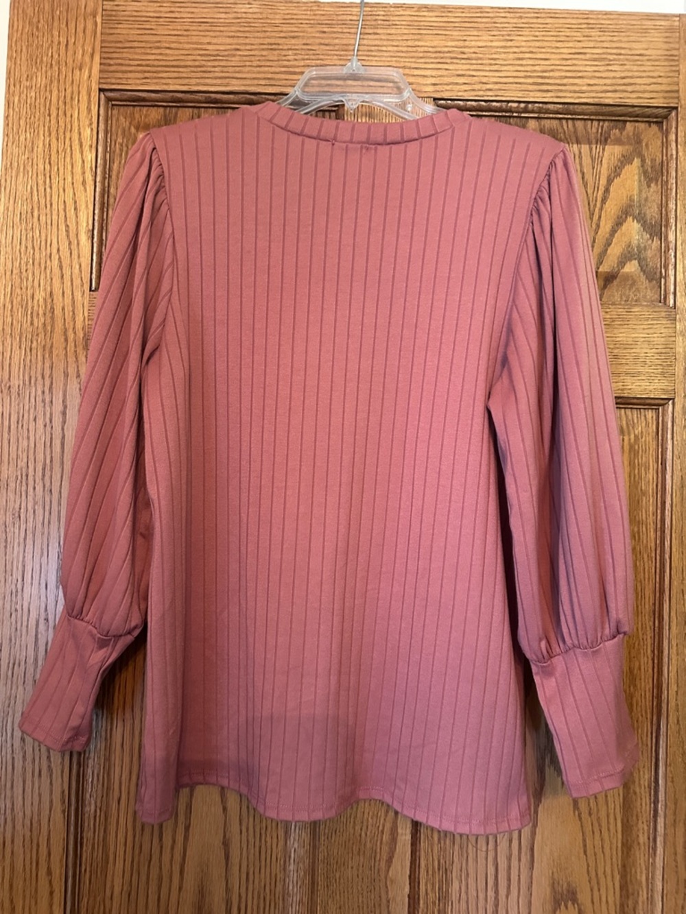 Lovely Melody Ribbed Long Sleeve Top in Dusty Rose - Picture 4 of 4